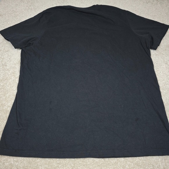 Adidas Amplifier Tee Shirt Unisex Size L Black 3 Stripe Logo Spell Out Graphic - Picture 2 of 6